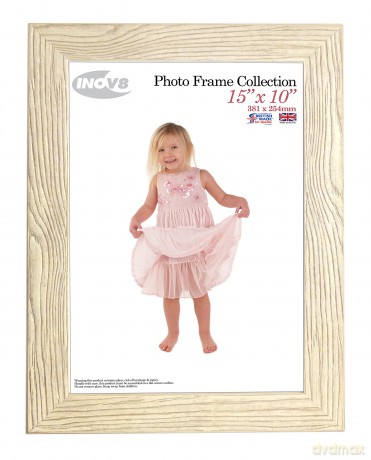 Inov8 Framing Photo Frame Wood Grain Pine 15x10 4PK