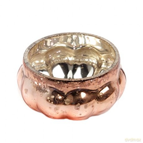 Insideretail Antique Pumpkin Votive, Glass, Copper, 5 x 5 cm, Set of 48