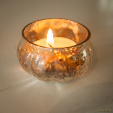 Insideretail Antique Pumpkin Votive, Glass, Copper, 5 x 5 cm, Set of 48