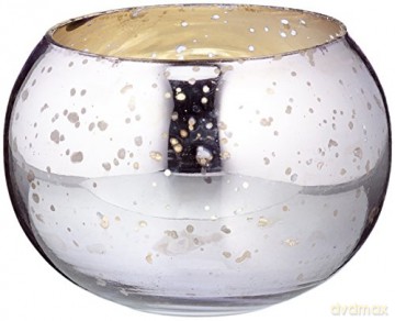 Insideretail Mercury Glass Round Votives-Lilac-6cm x 6cm, Set of 6