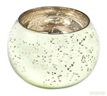 Insideretail Mercury Glass with Antique Finish Glass light Green 6x6 Set 12