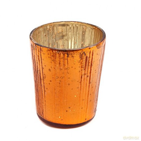 Insideretail Xmas Mercury Glass Tea Light Holders with Distressed Silver Foil Set of 48