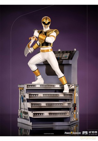 IronStudios - Mighty Morphin Power Rangers: BDS 1:10 Art Scale Statue (White Ranger) [FIGURKA]
