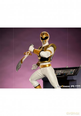 IronStudios - Mighty Morphin Power Rangers: BDS 1:10 Art Scale Statue (White Ranger) [FIGURKA]