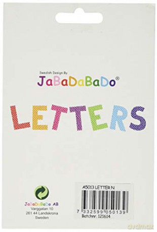 JABADABAD letter N A5013,Multi colour