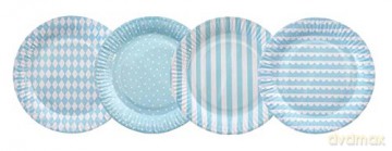 Jabadabado Z17174 Plate Lightblue, Blue X8