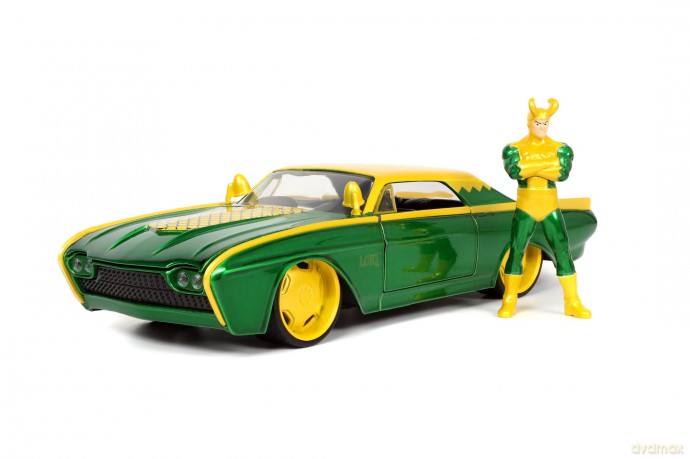 Jada - Marvel Loki 1963 Ford Thunderbird 1:24 with Figure Die-Cast