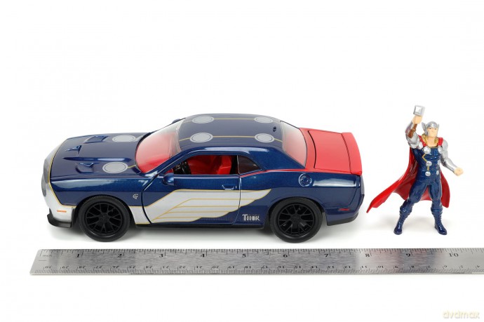 Jada - Marvel Thor Dodge Challenger 1:24 with Thor Figure Die-Cast