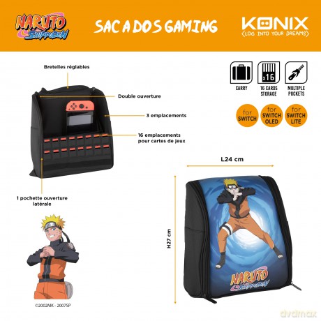 Konix Naruto Switch Gaming BackPack (Blue) [GRA SWITCH]
