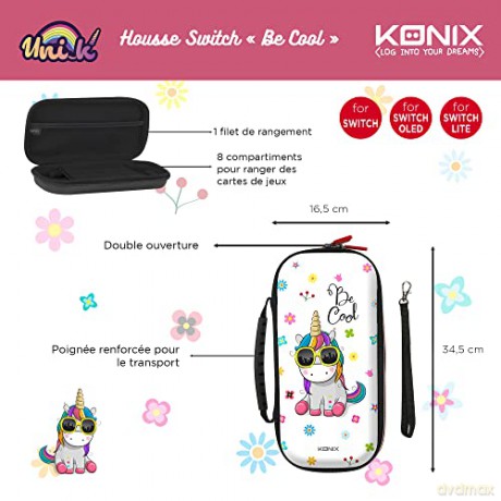 Konix Unik Switch Protective Carry Case (Be Cool Pro) [GRA SWITCH]