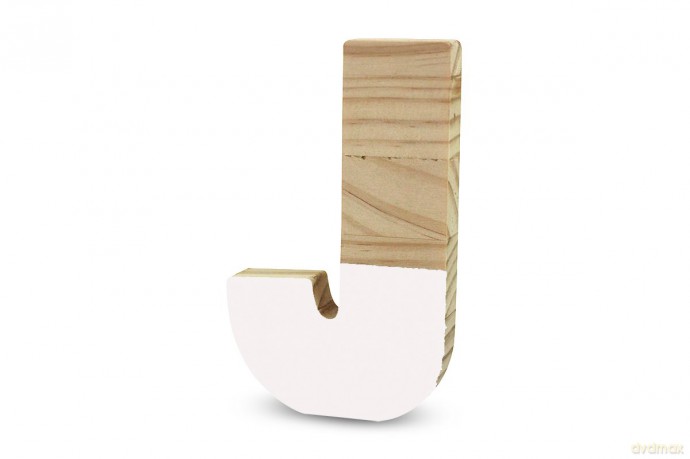 La Lluna0208000-J J Semi-Lacquered Pine Letter (White)