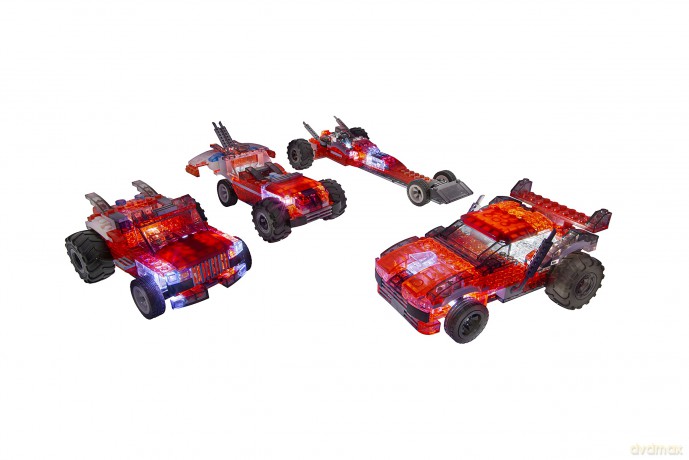 Laser Pegs Multi Models - 4-in-1 Red Racer