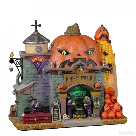 Lemax - Spooky Town - Lighted Buildings: Poison Pumpkin Potpourri - (25843-UK)