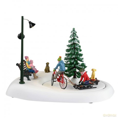 Lemax - Vail Village - Accessory: Snowbiking with Dad - (34087)