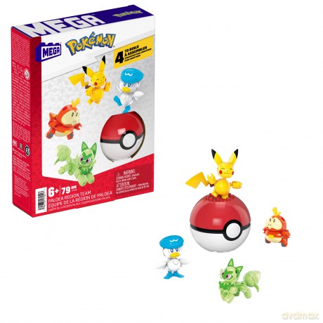 Mega Construx - Pokeball 5 Pack - Paldea Partners (4 new figs + ball)