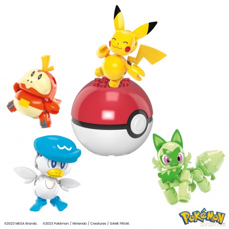 Mega Construx - Pokeball 5 Pack - Paldea Partners (4 new figs + ball)
