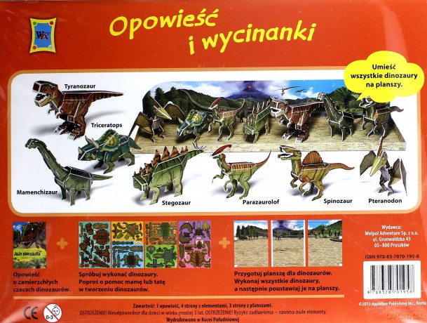 Dinozaury - opowieść i wycinanki [KSIĄŻKA]