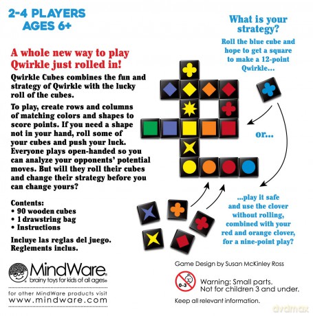 Mindware - Qwirkle Cubes UK [GRA PLANSZOWA]