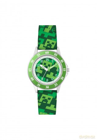 Peers Hardy - Minecraft Creeper Green Printed Strap Quartz Watch