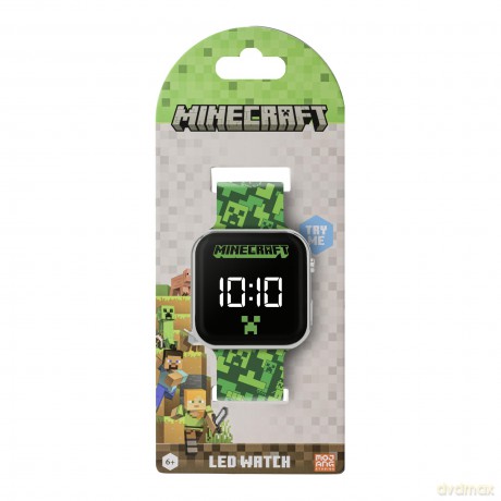 Peers Hardy - Minecraft Printed Led Watch(green strap)