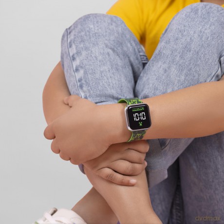 Peers Hardy - Minecraft Printed Led Watch(green strap)