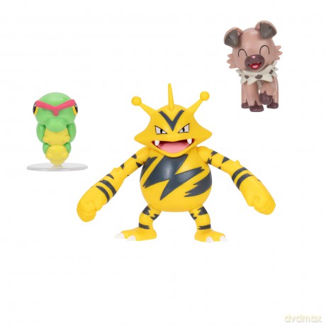 Pokemon - Battle Figure 3-Figure Pack (Caterpie, Rockruff, Electabuzz)