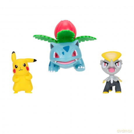 Pokemon - Battle Figure 3-Figure Pack (Pikachu, Jangmo-O, Ivysaur)
