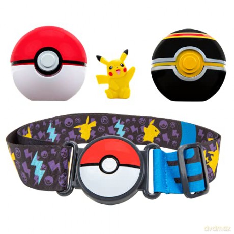 Pokemon - Clip 'n' Go Poke Ball Belt Set (Poke Ball, Luxury Ball, and Pikachu #7) W6