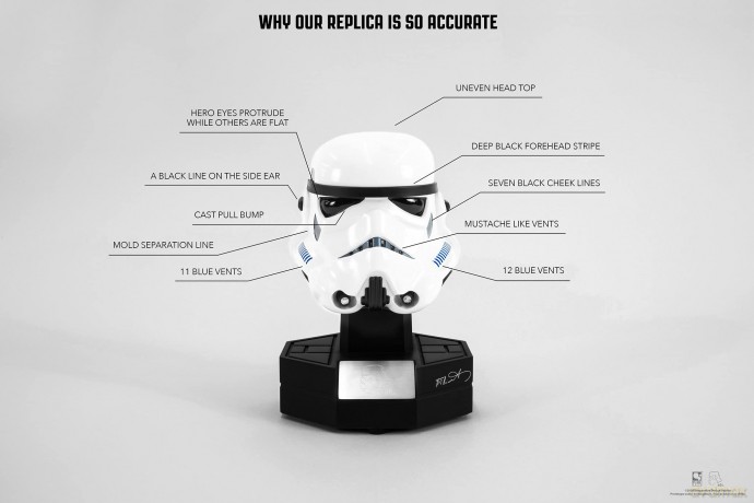 PureArts - StarWars (Original StormTrooper Helmet) 1:3 Statue [FIGURKA]