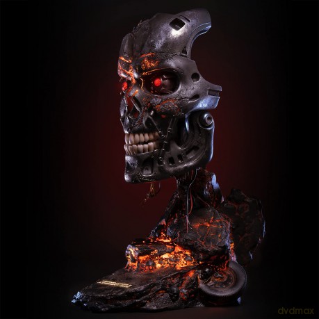PureArts - Terminator 2 T-800 Battle Damaged Art Mask RESIN Statue [FIGURKA]