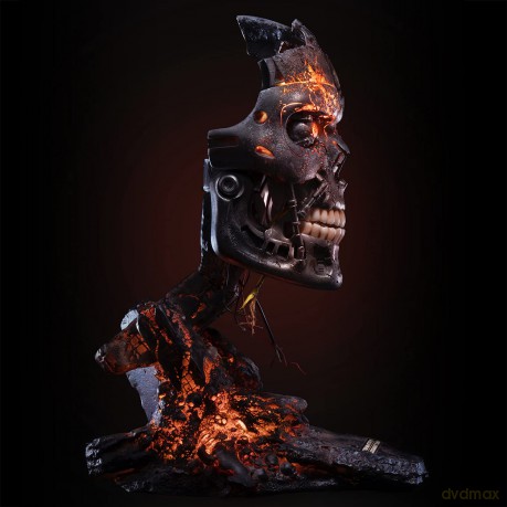 PureArts - Terminator 2 T-800 Battle Damaged Art Mask RESIN Statue [FIGURKA]