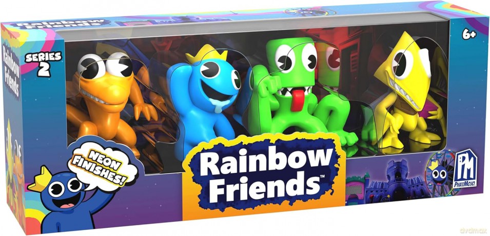 Rainbow Friends - Series 2 Collectable Figure 4PK Neon