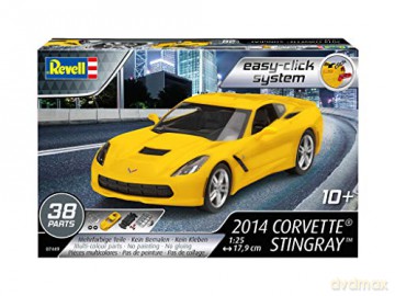 Revell Model Kit 2014 Corvette Yellow 1:25 07