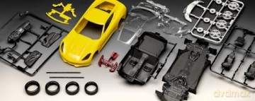 Revell Model Kit 2014 Corvette Yellow 1:25 07
