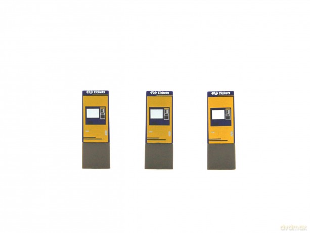 Rietze Automodelle - Reitze 70295 Fahrkartenautomat (Ticket Machine) Blue/Yellow