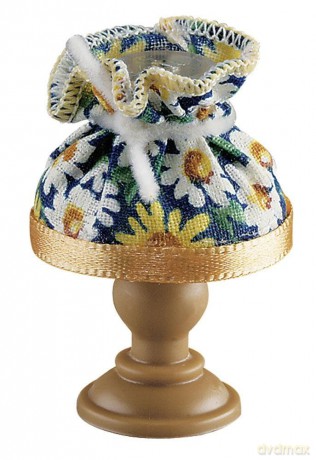 Rulke010412 Table Lamp with Plastic Foot and Fabric Screen