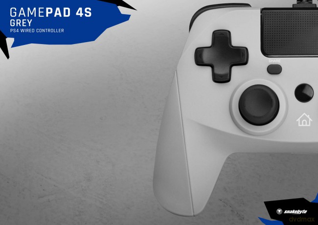 SnakeByte Game:Pad 4S Wired Gaming Controller (Black) [GRA PS4]