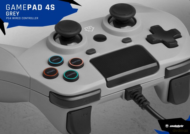 SnakeByte Game:Pad 4S Wired Gaming Controller (Black) [GRA PS4]