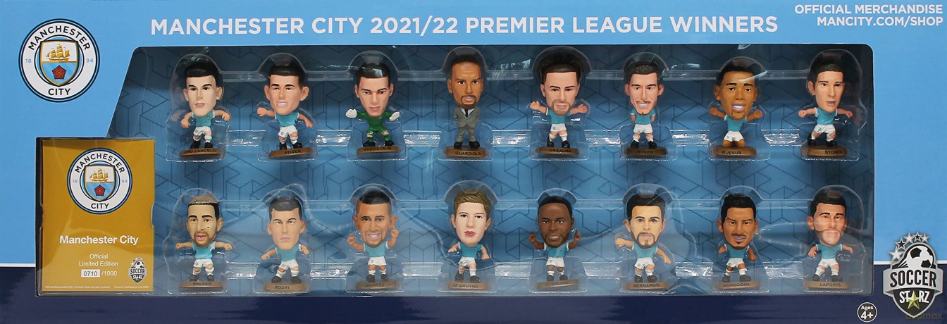 Soccerstarz - Man City League Winners Team Pack 16 player (Classic Kit - 2021/22) [FIGURKA]