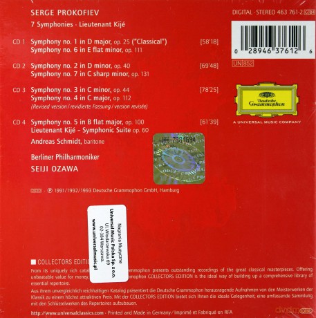 Seiji Ozawa: Prokofiev: 7 Symphonies [4CD]