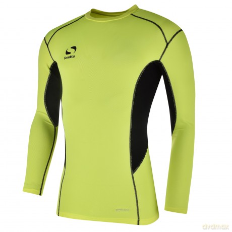 Sondico Base Core Longsleeve Base Layer - Youth (11-12 LB) (Fluo Yellow)
