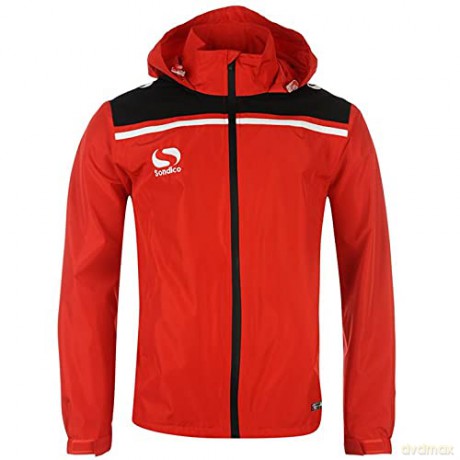 Sondico Precision Rain Jacket - Adult (XXL) (Red/Black)