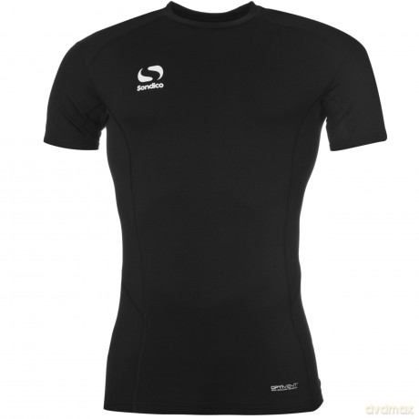 Sondico Thermal Mock Neck Baselayer Top - Adult (Medium) (Black)