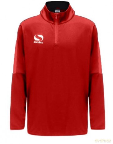 Sondico Venata Quarter Zip Sweatshirt - Adult (Medium) (Red/White/Blk)