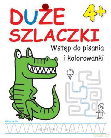 Duże szlaczki. Wstęp do pisania i kolorowania 4+ [KSIĄŻKA]