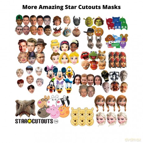 Star Cutouts Ltd CM209 V (BTSPop) Tae-Hyung Kim NAM-Joon BTS Bangtan Boys Party Mask