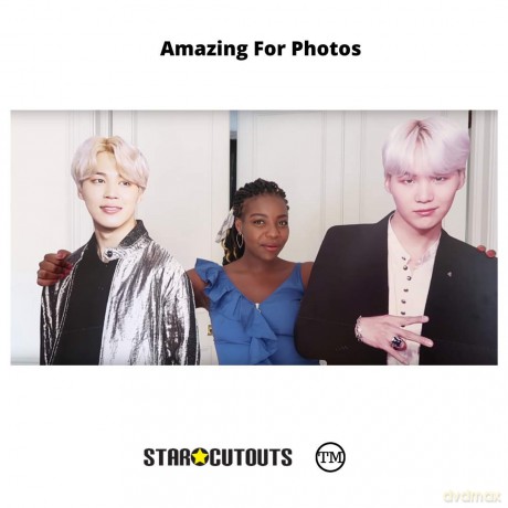 Star Cutouts Ltd CM209 V (BTSPop) Tae-Hyung Kim NAM-Joon BTS Bangtan Boys Party Mask