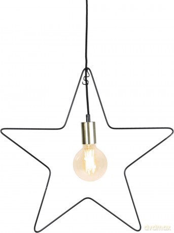 Star Hanging Ramsvik ca. 55 x 55 cm, E 27 Socket, Colour: Black/Brass, Metal, E27