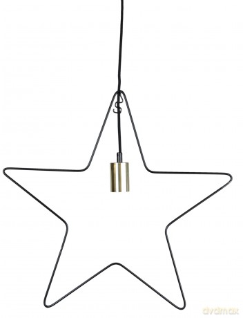 Star Hanging Ramsvik ca. 55 x 55 cm, E 27 Socket, Colour: Black/Brass, Metal, E27