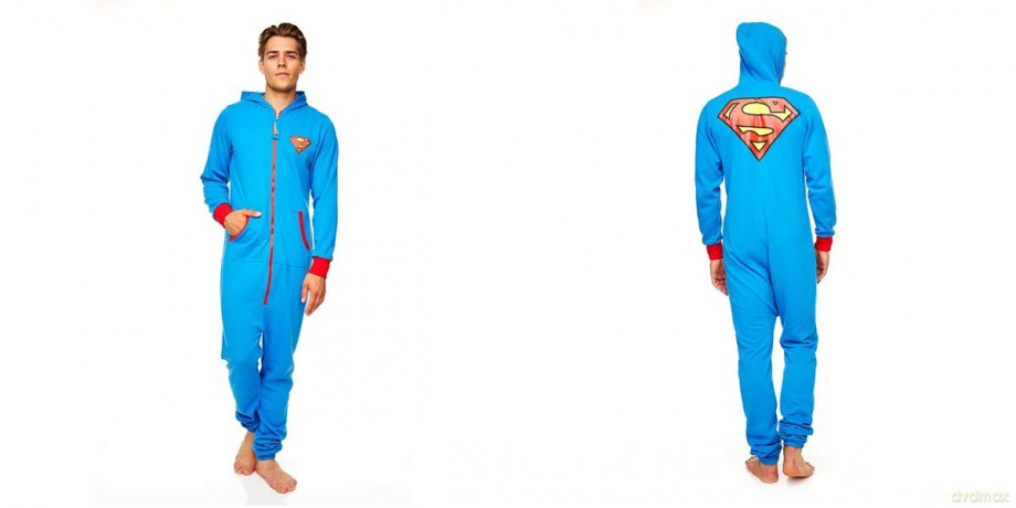 Superman DC Comics - Jumpsuit - Blue Logo - Adult Large